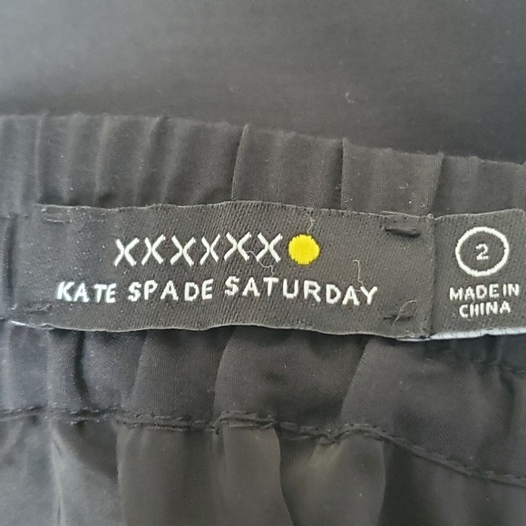 Kate Spade Silk Midi Dolphin Hem Pull On Skirt Black - Picture 6 of 9